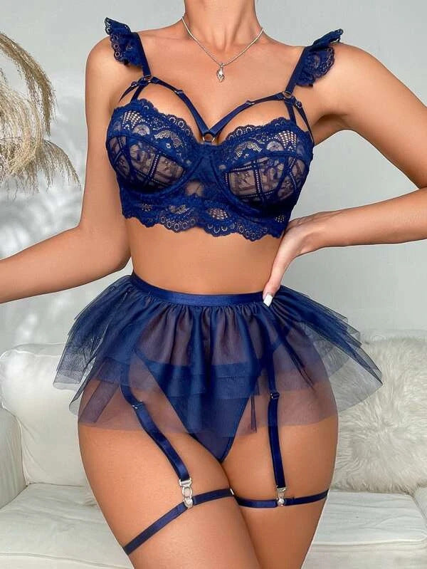 Adult Backless Hollow Design Erotic Lingerie Set