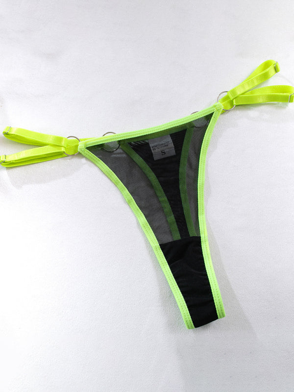 Chic Woven Lingerie Set with Subtle Stretch and Self-Design Detail