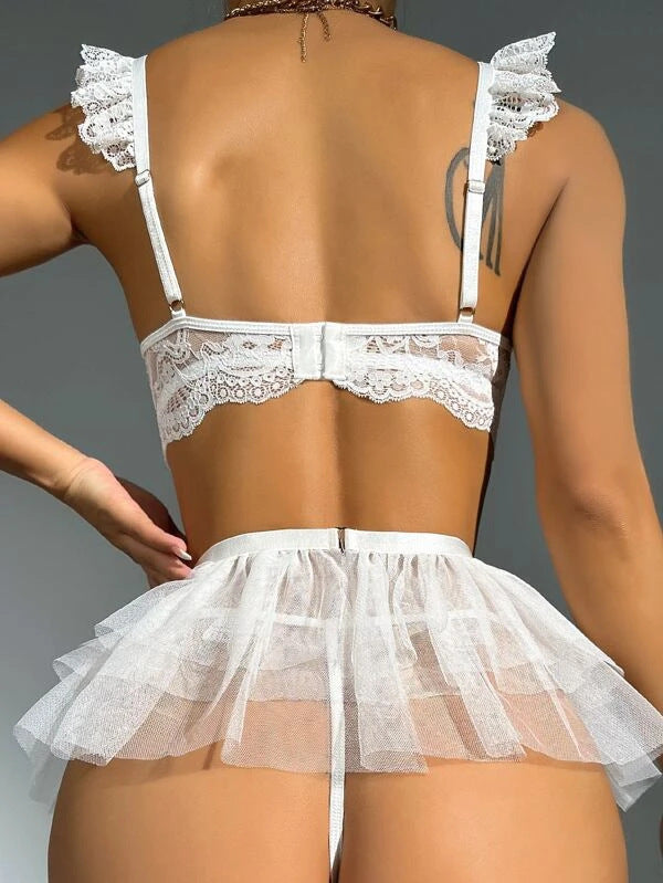 Adult Backless Hollow Design Erotic Lingerie Set