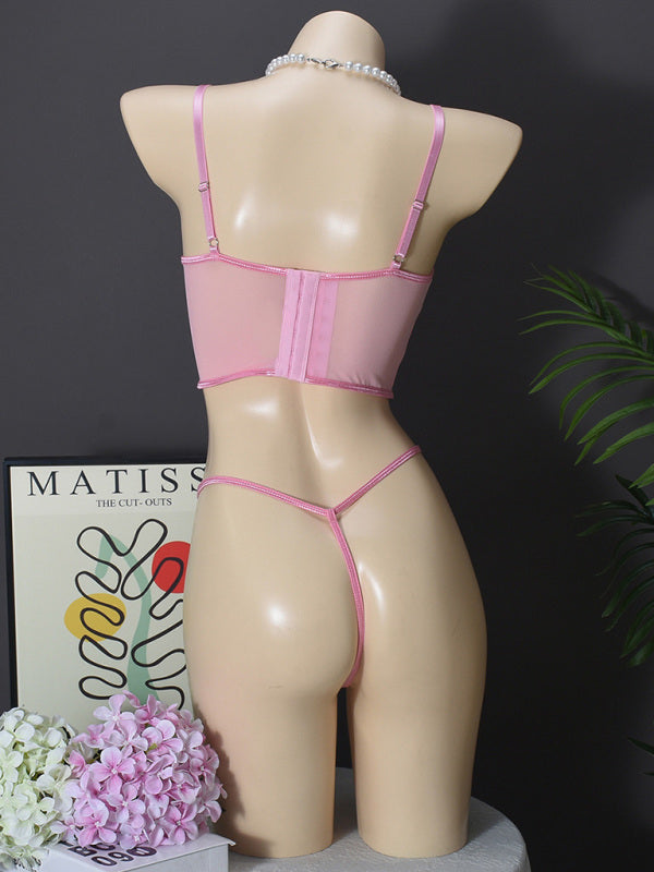Bloom & Bow – Sexy Floral Embroidered Lingerie Set