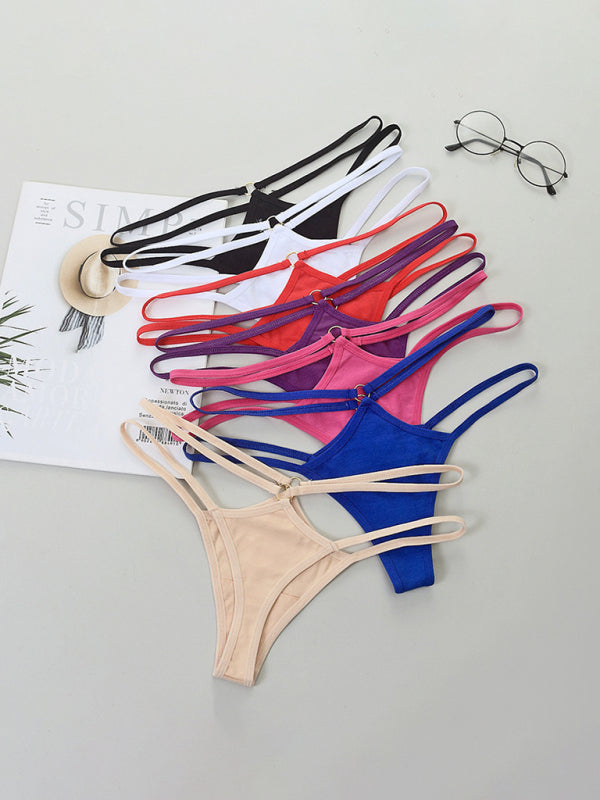 Low-Waist Sheer Bikini Panty Set