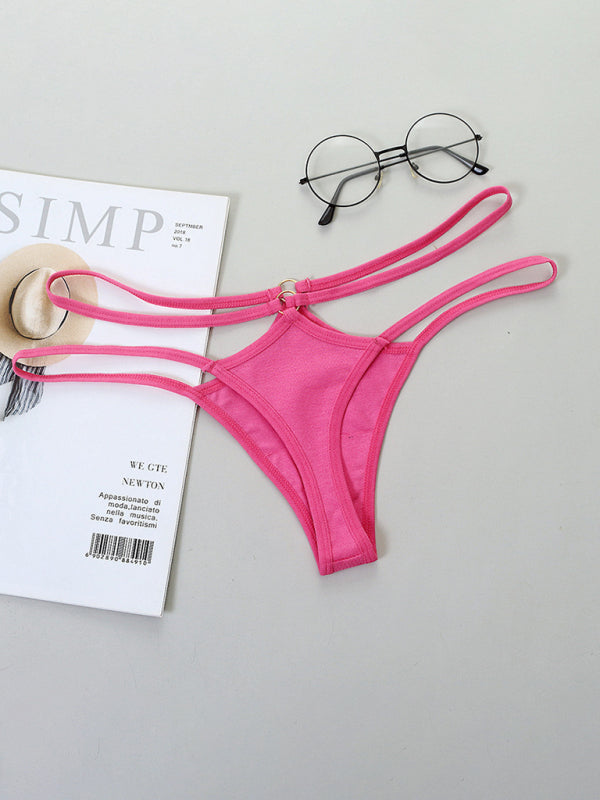 Low-Waist Sheer Bikini Panty Set