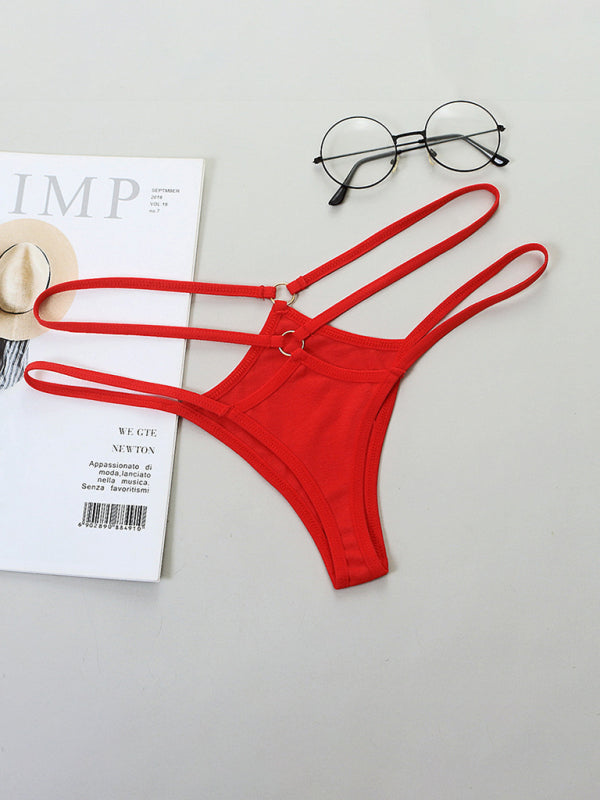 Low-Waist Sheer Bikini Panty Set