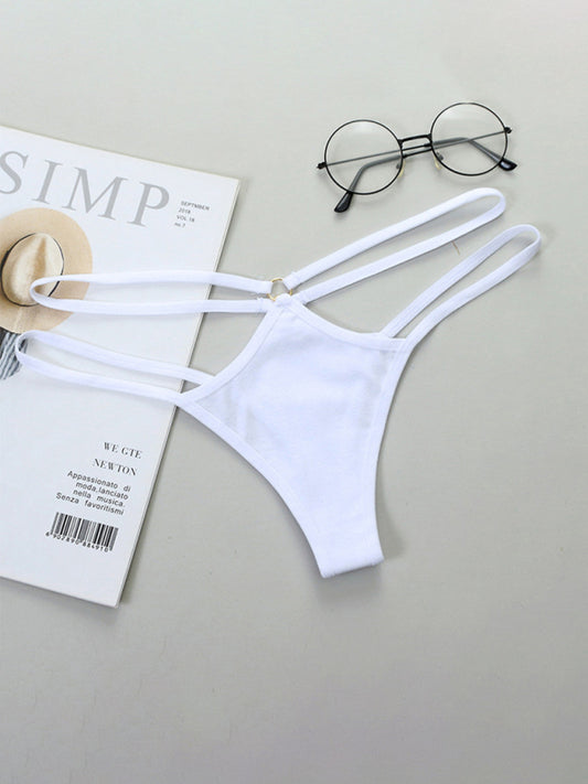 Low-Waist Sheer Bikini Panty Set