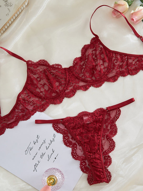 Sheer Mesh Sling Nightwear Set