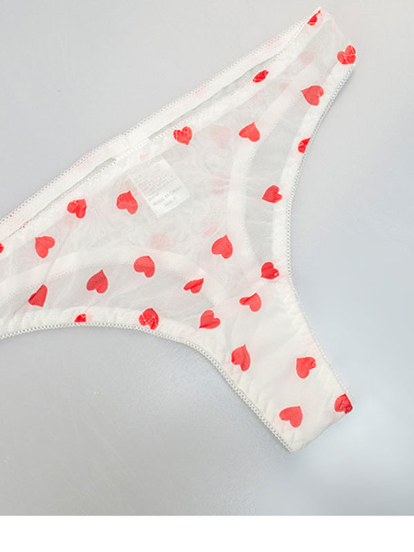 Love-Themed Mesh Lingerie Set – Sexy Women’s Underwear